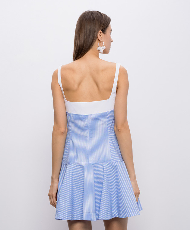 Simkhai Голубое платье мини в полоску 2261260CO изображение 4
