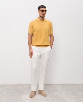 Stefano Ricci Помаранчеве поло в тканий візерунок K212039P31F26195