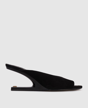 Balmain Черные замшевые мюли GN0UR243LCMK