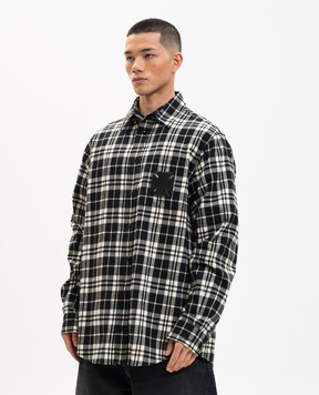 Vetements Чорна сорочка в клітинку ME76FS059BWm