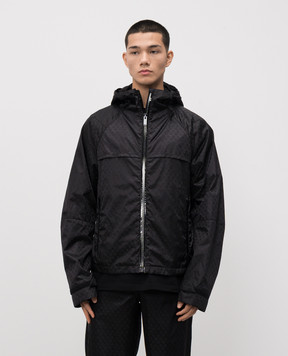 Alexander McQueen Черная спортивная куртка в принт 843499QRACA