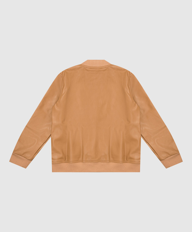 Palm Angels Детская коричневая спортивная куртка с вышивкой логотипа F6PAJBJK163 изображение 2