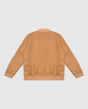 Palm Angels Детская коричневая спортивная куртка с вышивкой логотипа F6PAJBJK163