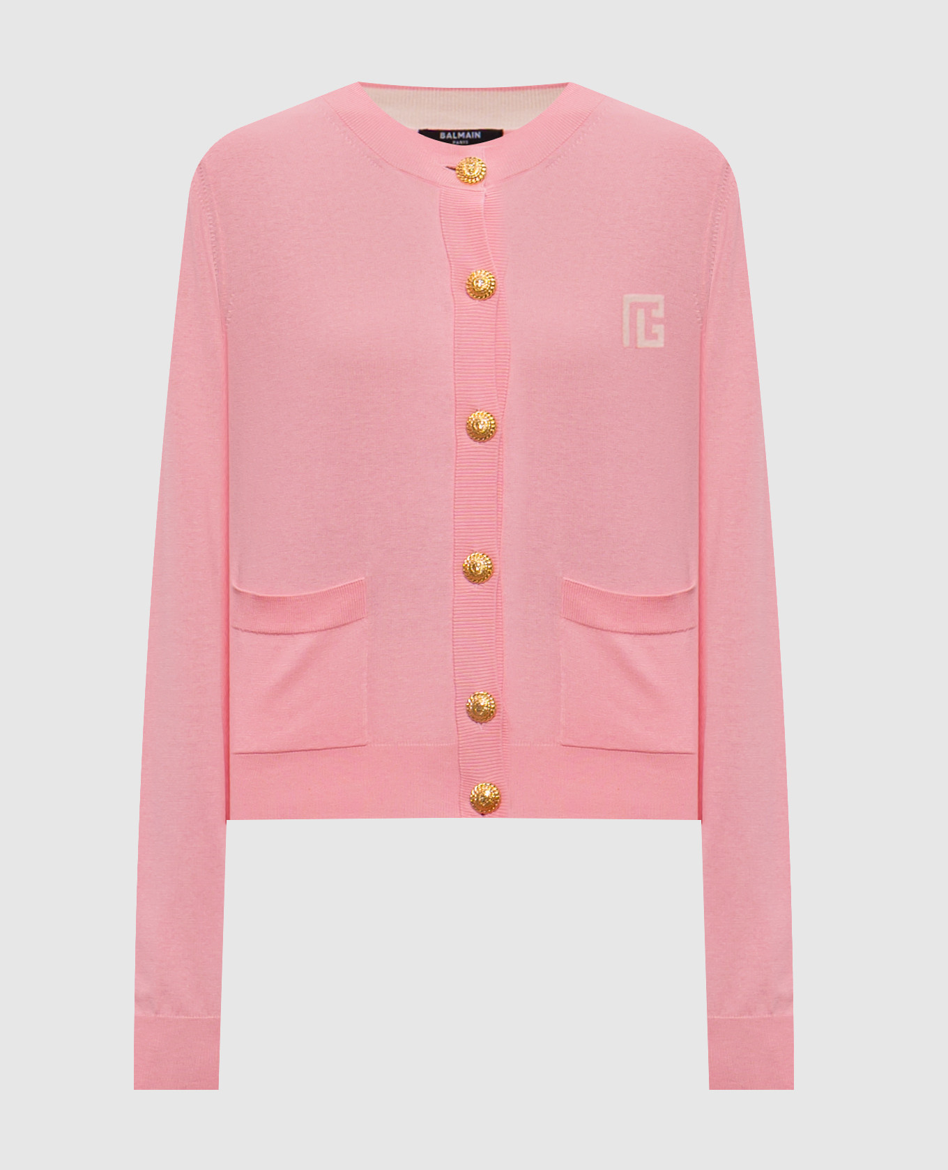 Розовый кардиган с шелком