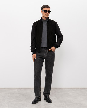 Stefano Ricci Чорна комбінована куртка MDJ61001905911