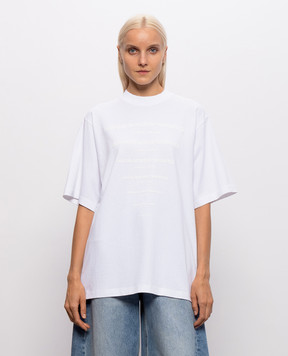 Alexander Wang Біла футболка з логотипом в тон UCC3261924w