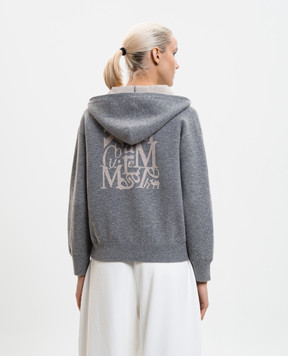 Max Mara Сіра спортивна куртка SMMQUIETE з вовни і кашеміру SMMQUIETE