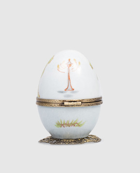 Fanex France Голубое музыкальное фарфоровое яйцо Эйфелева башня OPMOEIFFEL