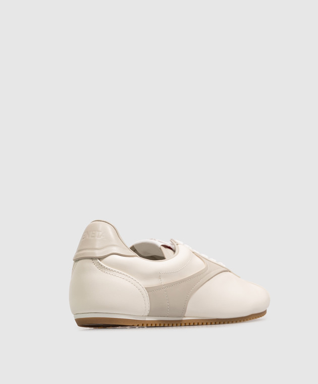 Bottega Veneta Белые кожаные кроссовки Shot A007CFV6VC0 изображение 3