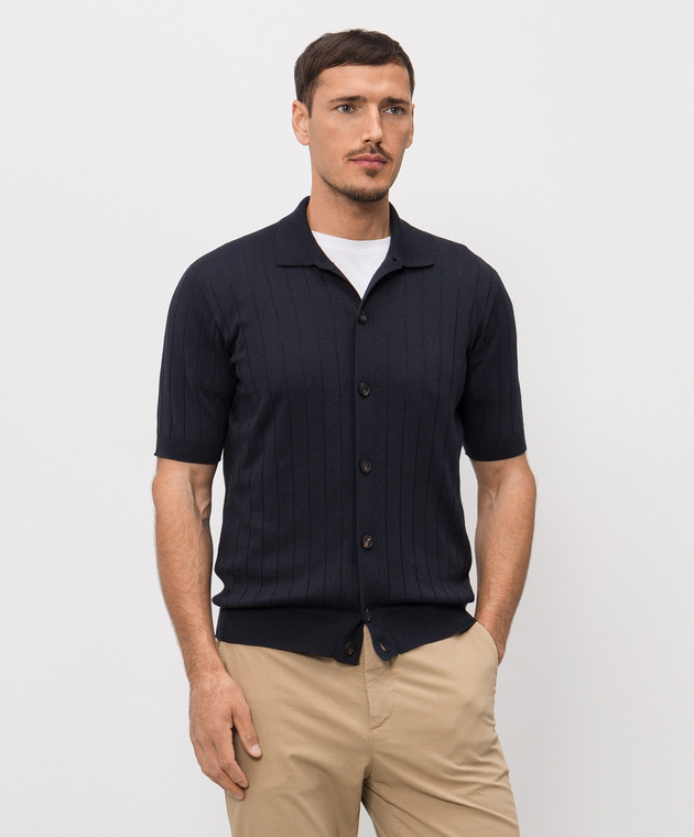 Peserico Синя сорочка з шовком R59465F1809317 зображення 3