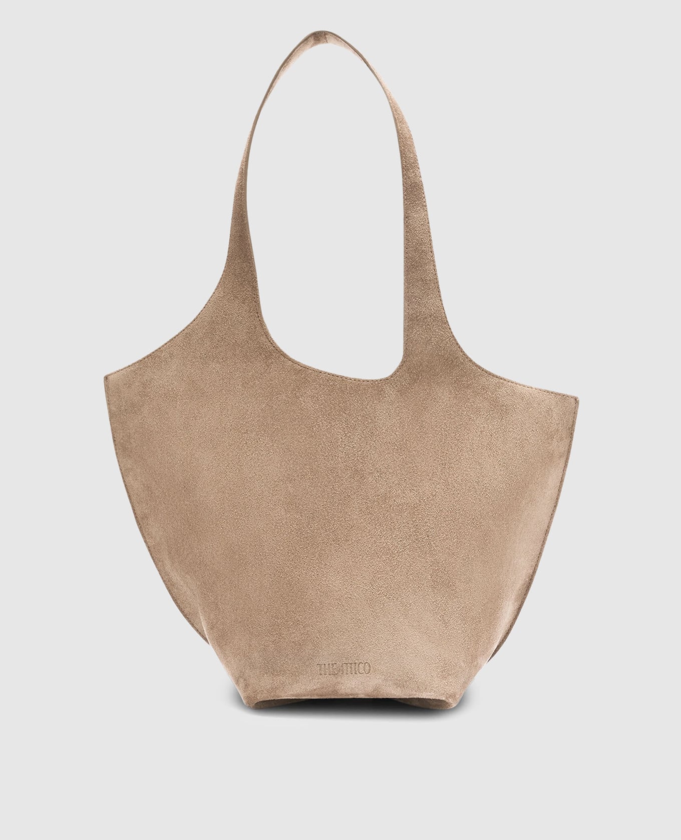 Бежевая сумка с логотипом