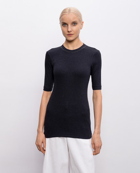 Brunello Cucinelli Темно-сірий топ в рубчик MPTC8BJ310