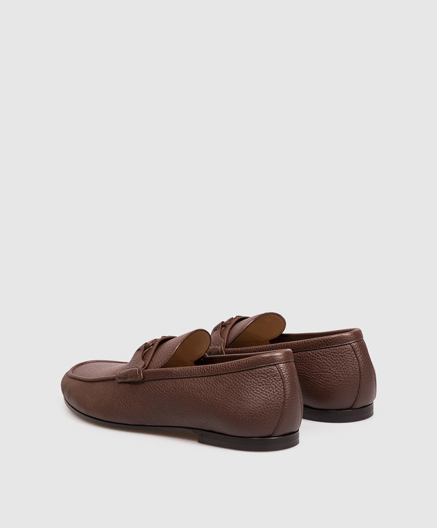 Valentino Коричневые лоферы VLogo из кожи оленя 9Y2S0O03AKL изображение 2