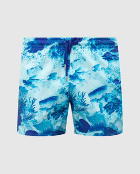 Vilebrequin Голубые шорты для плавания Coral Reef MSOEF118