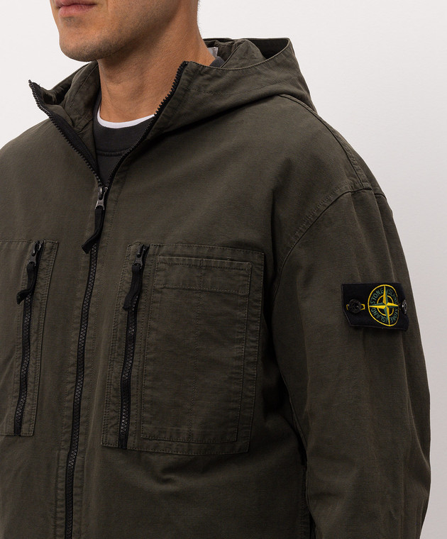 Stone Island Куртка цвета хаки с патчем логотипа L2S151200011S0211 изображение 5