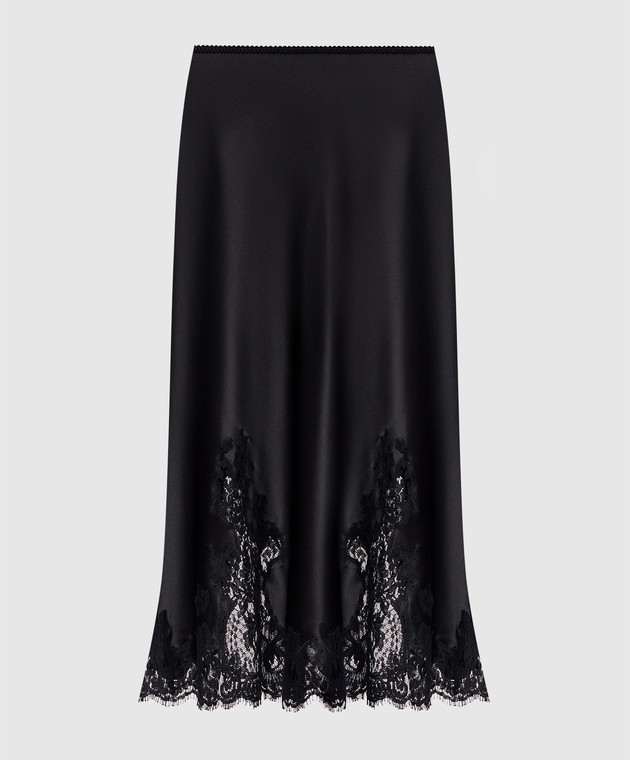 Dolce&Gabbana Чорна спідниця міді F4DLYTFURAG