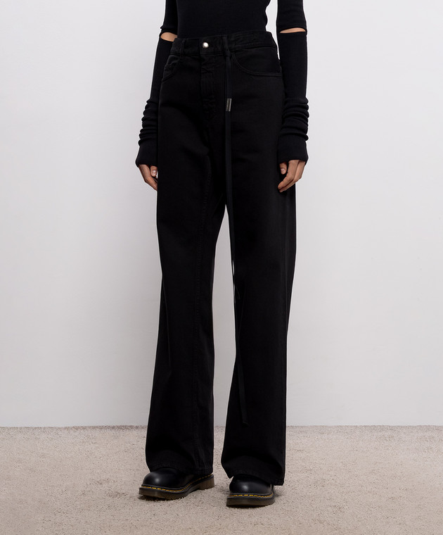 Ann Demeulemeester Черные джинсы-клеш Genoveva B0013624FA038 изображение 3