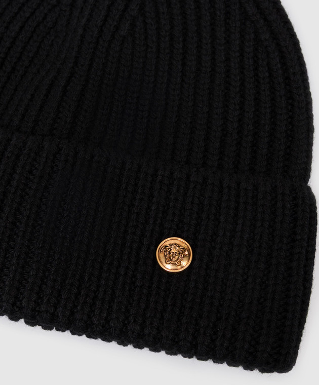 Versace Черная шапка из шерсти Medusa 10259301A18666 изображение 4