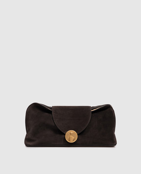 Versace Коричневый замшевый клатч Vivian 10248601A18528