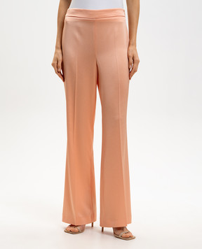 Twinset Рожеві штани кльош з логотипом 261TP2421