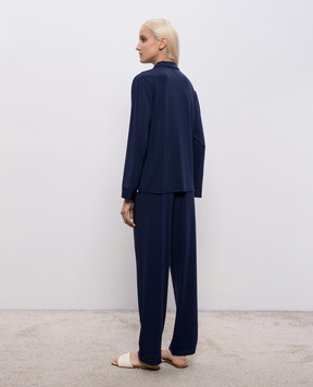 Dore & Rose Синя піжама з нашивкою логотипа TENCELPJSET