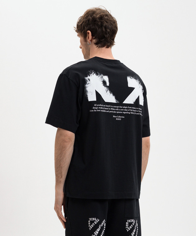 Off-White Чорна футболка Half Arrow 44MAA120S26J008 зображення 4