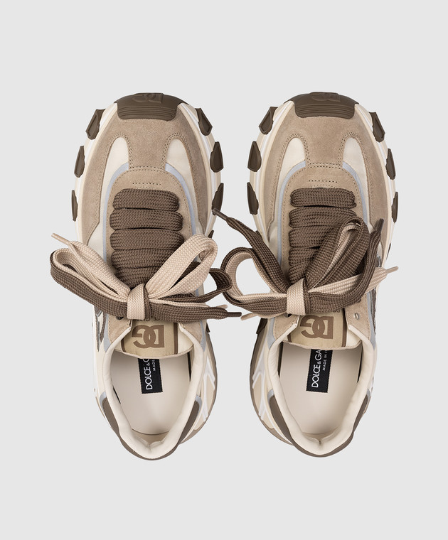 Dolce&Gabbana Бежевые комбинированные кроссовки COUNTRY ROAD CS2403A0205 изображение 4