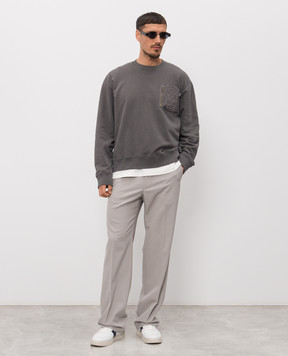 Maison Margiela MM6 Сірий світшот з кишенею SH0GU0038M25024