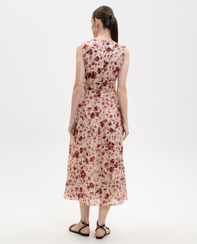 Max Mara Бежевое платье ALIBI из рамы в цветочный принт SMMALIBI