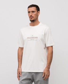 Brunello Cucinelli Біла футболка з принтом M0B138495