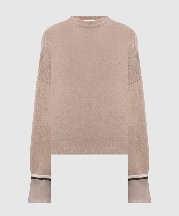 Brunello Cucinelli Бежевый джемпер из кашемира M12747000