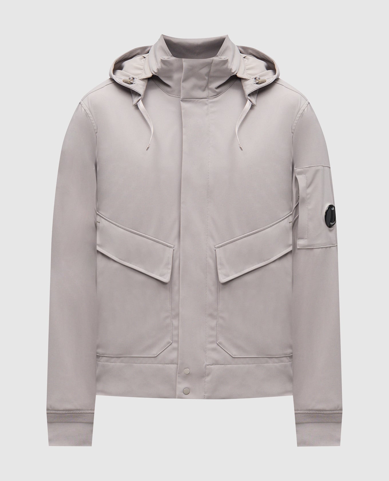 Серая куртка с патчем логотипа