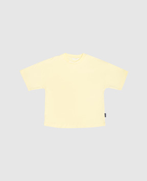 Palm Angels Детская желтая футболка с принтом логотипа PGAA001S26JER001