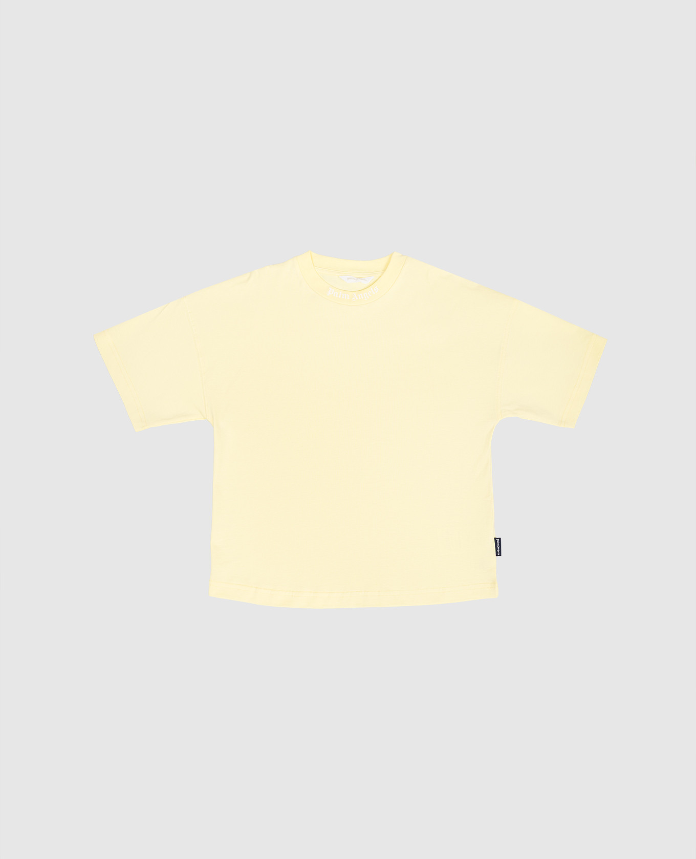 Детская желтая футболка с принтом логотипа