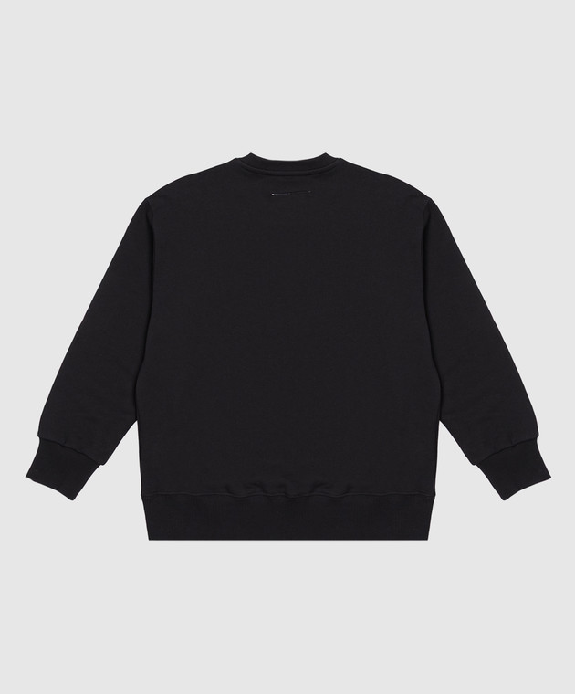 Maison Margiela MM6 Дитячий чорний світшот з принтом M61161MM08R зображення 2
