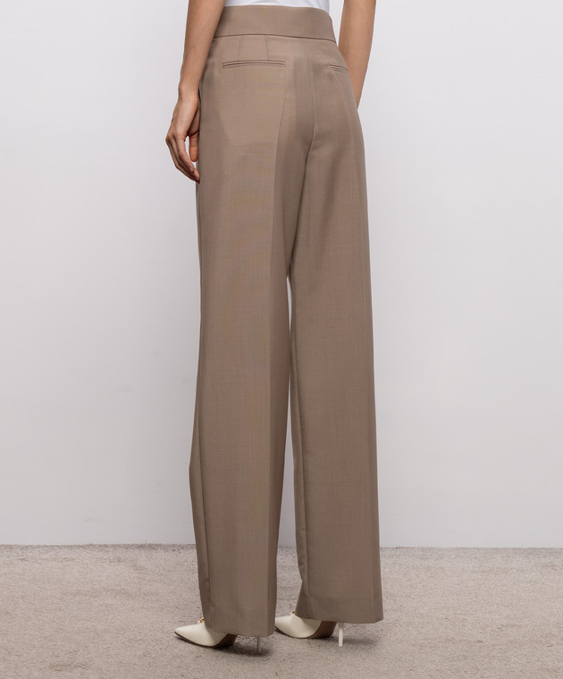 Valentino Коричневые брюки с шерстью 9B3RB766A6D изображение 4