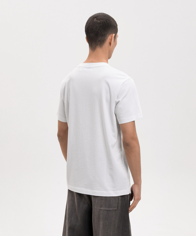 Off-White Біла футболка з принтом логотипа та емблеми 44MAA027S26J00B зображення 4