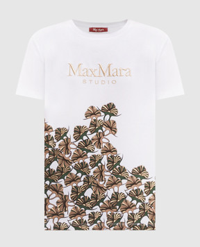 Max Mara Белая футболка MSTPIACERE с вышивкой логотипа MSTPIACERE