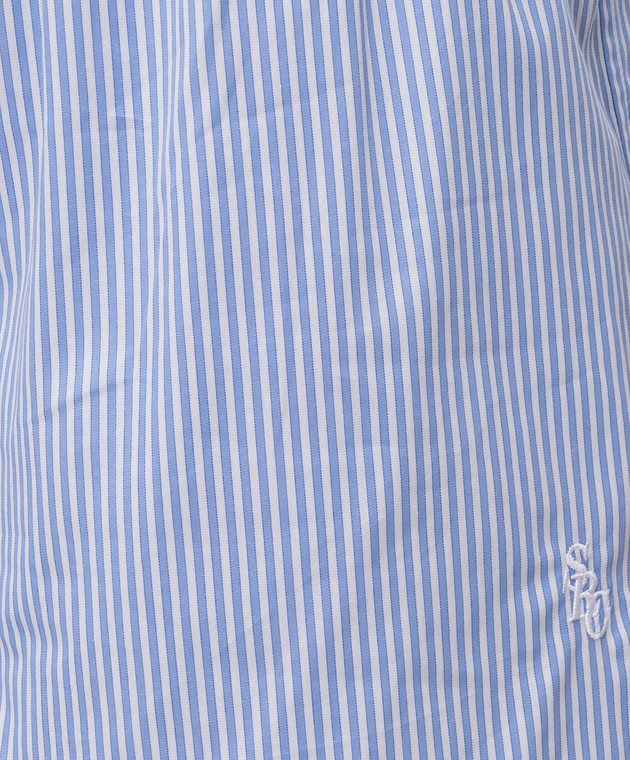Sporty & Rich Блакитні шорти в смужку SH035710302ST02 зображення 5