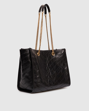 Saint Laurent Чорна шкіряна сумка-тоут NIKI 8711510EN07