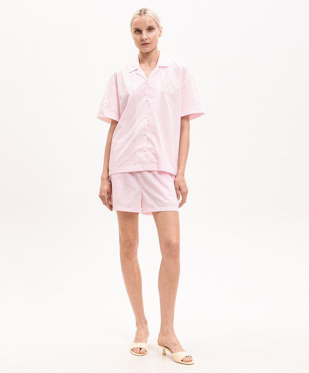 Dore & Rose Рожева піжама в смужку SHORTSLEEVESTRIPEDPJSE зображення 2