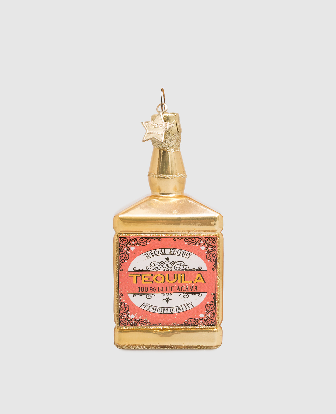 

Елочная игрушка Tequila Bottle, Золотистый, Елочные украшения
