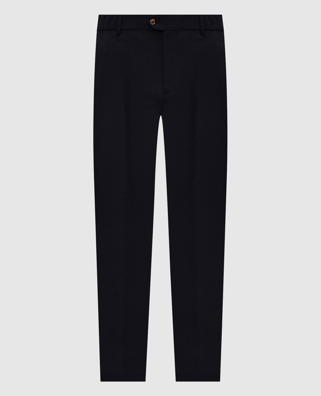 Синие брюки из шерсти и шелка