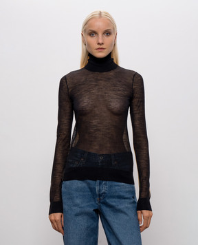 Maison Margiela MM6 Черный гольф с шерстью S62HA0111M13352