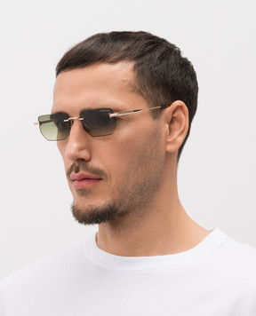 Tom Ford Золотые очки ETHAN с логотипом FT1355