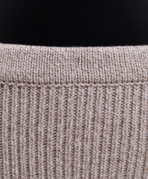 Magda Butrym Бежеві в'язані шорти з вовни KNITWEAR43SHORTS380926 зображення 5