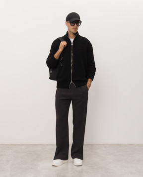Givenchy Черный кардиган из шерсти и кашемира BMK01H4YRM