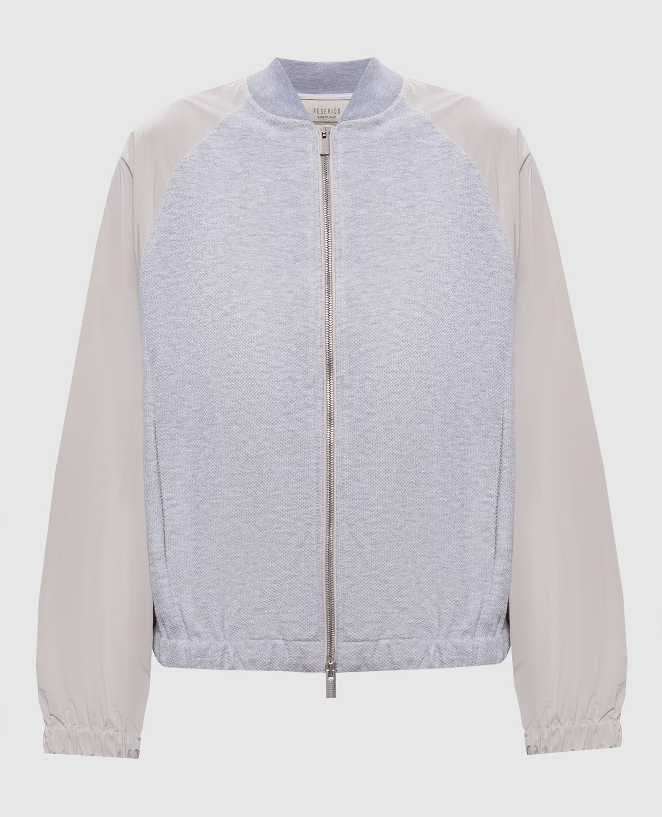 Сіра спортивна куртка з люрексом