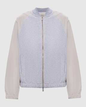 Peserico Сіра спортивна куртка з люрексом A12047J07449A