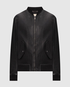 Trussardi Черный кожаный бомбер R302M000053NML901L01
